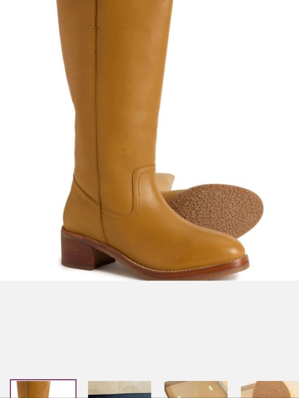 Frye 10 Brand NEW Women’s Tan Leather Mid-Calf Boots - Picture 9 of 9